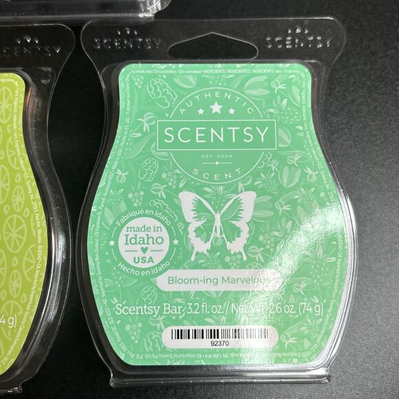 Scentsy Wax Bars Lot Key Lime & Grapefruit - Plum & White Woods - Blooming Marve - Picture 3 of 5
